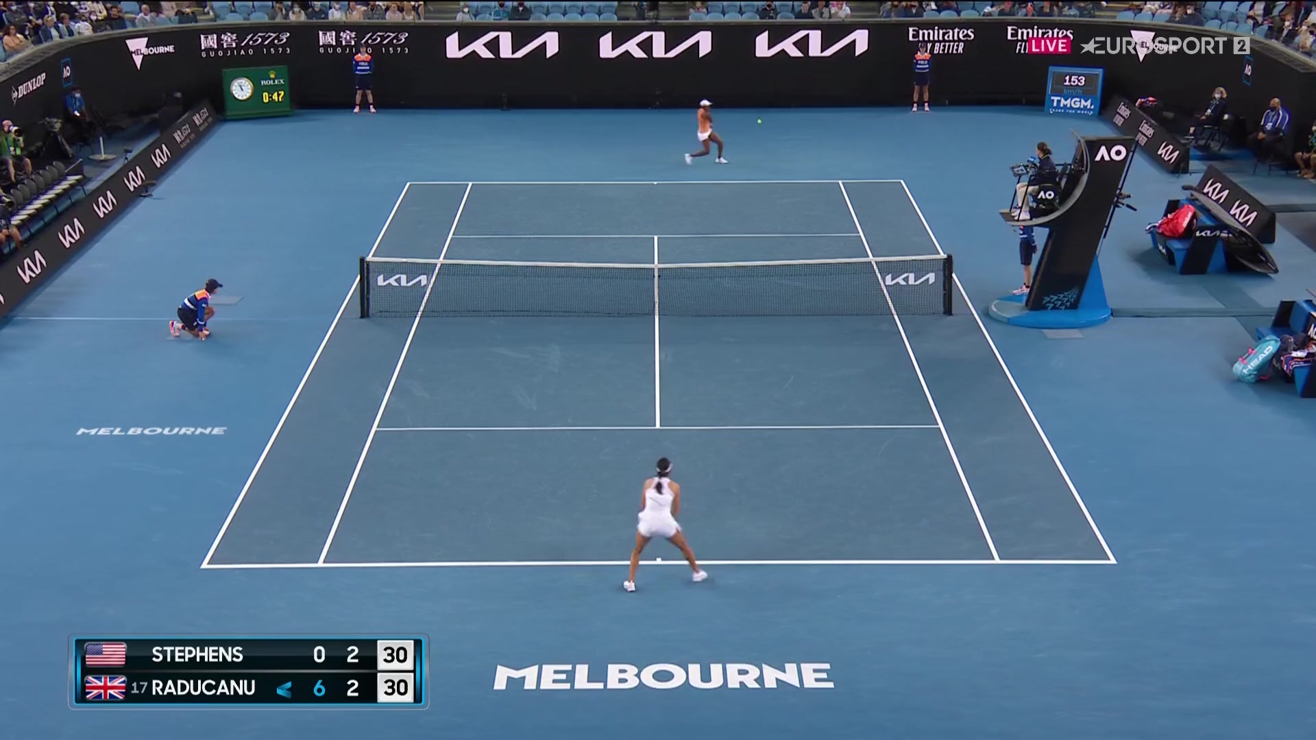 Australian Open 2022 01 18 First Round Sloane Stephens Vs Emma Raducanu